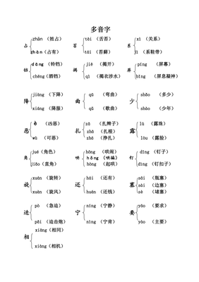 哪的多音字组词和拼音(和的拼音多音字)