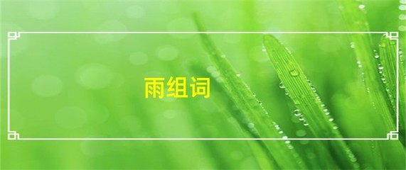 雨组词(雨组词造句)