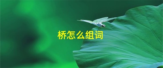 桥怎么组词(桥怎么组词二年级上册语文)