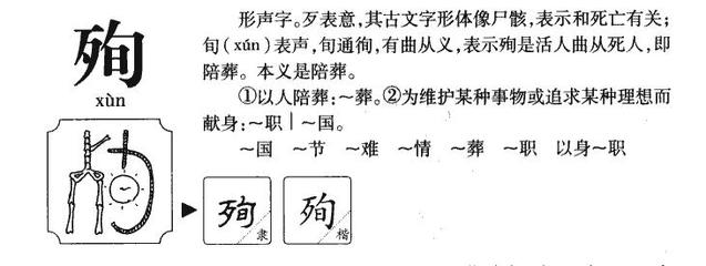 殉字组词(殉职的殉的组词)