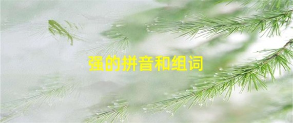 强拼音组词(强拼音组词组词语)