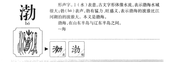 渤怎么组词(渤字组词)