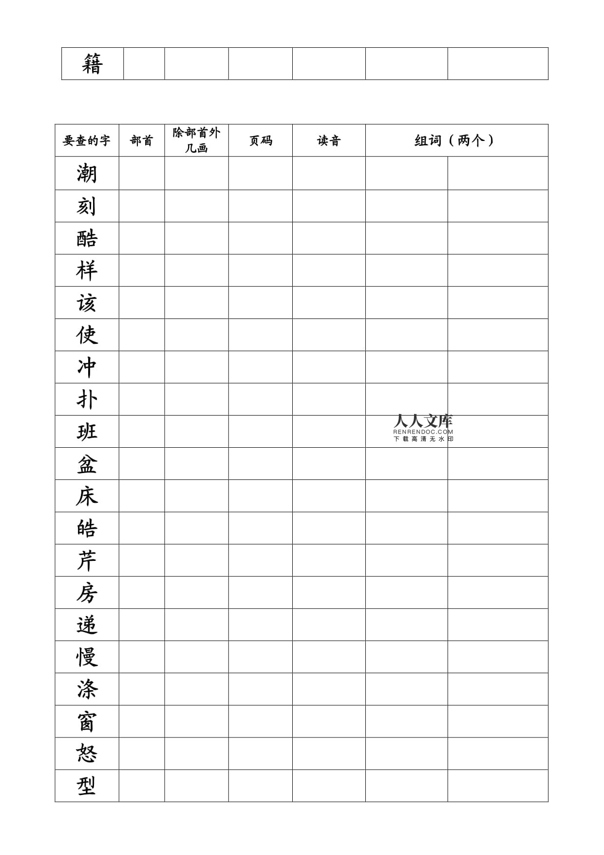 籍的读音和组词(籍的拼音和组词和部首)