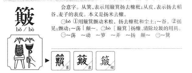 簸字组词(簸字组词二年级)