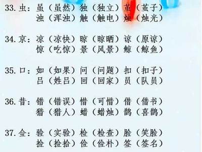 虫字旁的字组词(虫字旁的字组词怎么组)