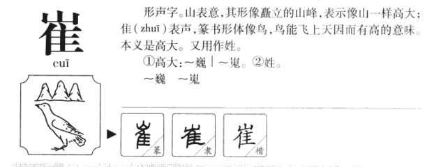 崔字怎么组词(崔字怎么组词呢?)